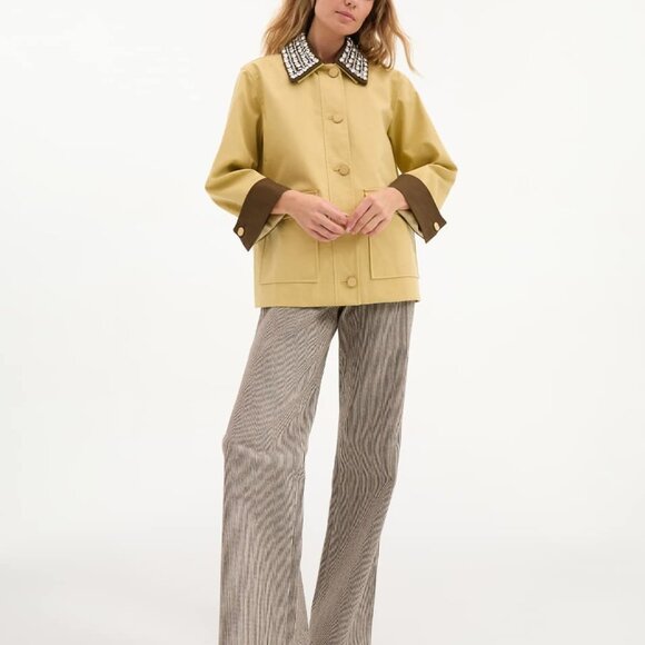 VERONICA BEARD Arlen Dickey crystal-embellished coated-cotton coat - Picture 2 of 13